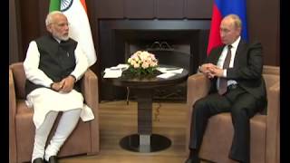 PM Modi meets Russian President Vladimir Putin for an informal summit in Sochi, Russia | PMO