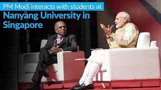PM Modi interacts with students at Nanyang University in Singapore | PMO