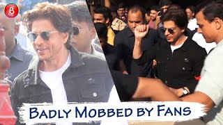 Shah Rukh Khan gets mobbed by fans at an inauguration