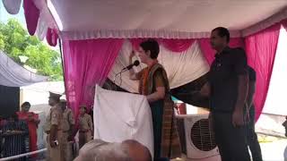 Smt. Priyanka Gandhi Vadra addresses a Public Meeting in Raebreili, Uttar Pradesh
