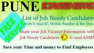 PUNE    EMPLOYEE SUPPLY   ! Post your Job Vacancy ! Recruitment Advertisement ! Job Information 1280