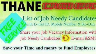 THANE   EMPLOYEE SUPPLY   ! Post your Job Vacancy ! Recruitment Advertisement ! Job Information 1280