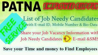 PATNA   EMPLOYEE SUPPLY   ! Post your Job Vacancy ! Recruitment Advertisement ! Job Information 1280