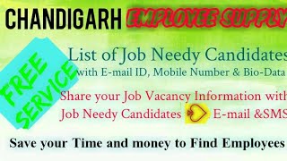 CHANDIGARH  EMPLOYEE SUPPLY   ! Post your Job Vacancy ! Recruitment Advertisement ! Job Information