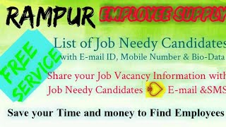 RAMPUR      EMPLOYEE SUPPLY   ! Post your Job Vacancy ! Recruitment Advertisement ! Job Information