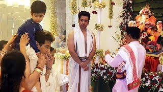 Celebration Of Ganesh Chaturthi 2019 | Jeetendra, Tusshar Kapoor With Son Laksshya