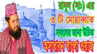 অসাধারন বাংলা ওয়াজ । রাসূল (সা:) এর তিনটি মোহাব্বাত । Islamic Waz New 2018 | Bangla Waz | Islamic BD