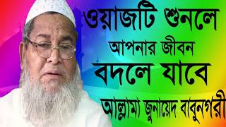 New Bangla Waz Mahfil Allama Junaed Babunogory | জীবন বদলানো ওয়াজ । বাবুনগরী সেরা বাংলা ওয়াজ