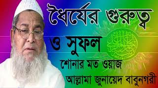 Allama Junaed Babunogory  New Bangla Waz Mahfil । ধৈর্যের গুরুত্ব ও সুফল । Bangla Waz Mahfil 2019