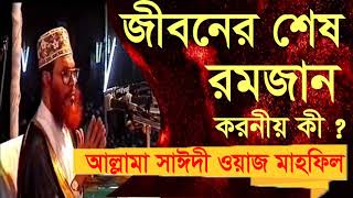 আল্লামা দেলাওয়ার হোসাইন সাঈদী বাংলা ওয়াজ । Islamic Bangla Mahfil 2019 | Allama Saidy Waz Mahfil