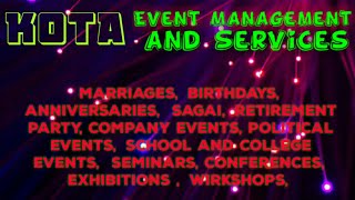 KOTA Event Management | Catering Services | Stage Decoration Ideas | Wedding arrangements |