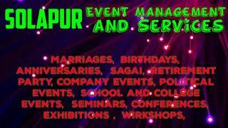 SOLAPUR Event Management | Catering Services | Stage Decoration Ideas | Wedding arrangements |