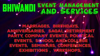 BHIWANDI Event Management | Catering Services | Stage Decoration Ideas | Wedding arrangements |