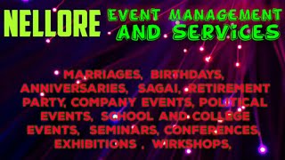 NELLORE Event Management | Catering Services | Stage Decoration Ideas | Wedding arrangements |