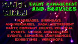 SANGLI MIRAJ Event Management | Catering Services | Stage Decoration Ideas | Wedding arrangements |
