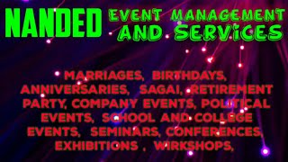 NANDED Event Management | Catering Services | Stage Decoration Ideas | Wedding arrangements |
