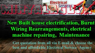 MIRYALAGUDA   Electrical Services |Home Service by Electricians | New Built House electrification |