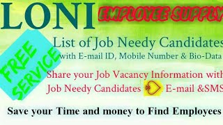 LONI   EMPLOYEE SUPPLY   ! Post your Job Vacancy ! Recruitment Advertisement ! Job Information 1280x