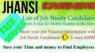JHANSI   EMPLOYEE SUPPLY   ! Post your Job Vacancy ! Recruitment Advertisement ! Job Information 128