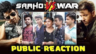 SAAHO VS WAR | PUBLIC REACTION | Prabhas, Hrithik Roshan, Tiger Shroff