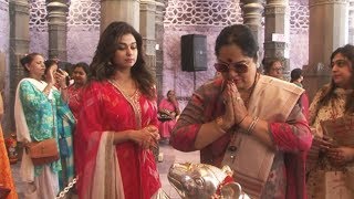 Shamita Shetty And Sunanda Shetty Visit At Andheri Cha Raja