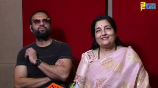 Singer Anuradha Paudwal & DJ Sheizwood At Song Recording - Jai Maa Ambe Jagadambe  - Apeksha Music