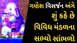 ગણેશ વિસર્જન અંગે શું કહે છે વિવિધ મંડળના સભ્યો સાંભળો