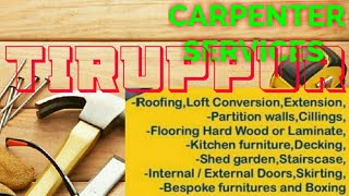 TIRUPPUR       Carpenter Services  ~ Carpenter at your home ~ Furniture Work  ~near me ~work ~Carpen