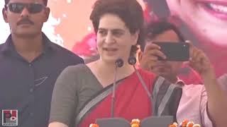 Congress General Secretary Priyanka Gandhi Vadra addressing a Rally in Ayodhya Uttar Pradesh