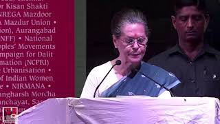 UPA Chairperson Sonia Gandhi addresses People's Agenda Jan Sarokar 2019 at New Delhi