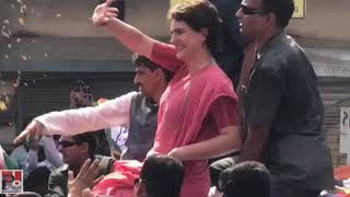 Congress General Secretary Priyanka Gandhi holds a road show at Saharanpur