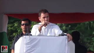 Congress President Rahul Gandhi addresses a public meeting in Gaya, Bihar