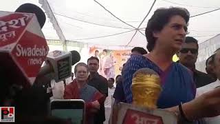 Congress General Secretary Priyanka Gandhi Addresses media in Raebareli, Uttar Pradesh