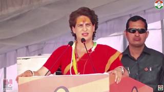 Smt. Priyanka Gandhi Vadra addresses a Public Meeting in Ratlam, Madhya Pradesh