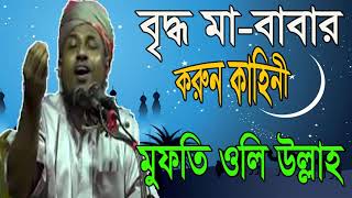 বৃদ্ধ মা বাবার করুন কাহিনী | Bangla Waz Mufty Oli Ullah | Bangla Waz Video | Waz Download 2019