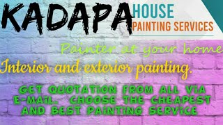 KADAPA      HOUSE PAINTING SERVICES ~ Painter at your home ~near me ~ Tips ~INTERIOR & EXTERIOR 1280