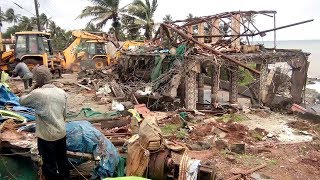 BREAKING: GTDC Demolishes Illegal Constructions At Anjuna Beach