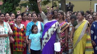 Anganwadi Workers Protest, Demand Scrapping Of Retirement Age Of 65