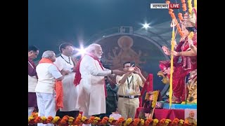 Watch: PM Modi offers prayers at a Navratri event in Ahmedabad