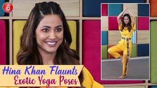 Hina Khan Flaunts Some Exotic Yoga Poses For The Cameras
