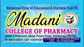 Madani College of Pharmacy Gulbarga Me Admissions Open