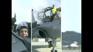 Watch: Defence Minister Rajnath Singh flies Rafale sortie in France