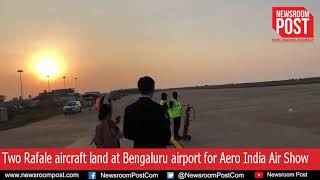 #Watch: 2 #Rafale fighter jets of French Air Force arrive in Bengaluru for Aero India show