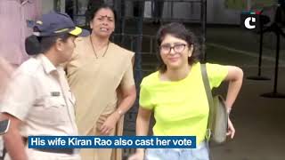 Aamir Khan, Lara Dutta cast their votes in Mumbai