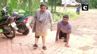 Specially-abled couple cast their votes