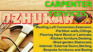 OZHUKARAI    Carpenter Services  ~ Carpenter at your home ~ Furniture Work  ~near me ~work ~Carpente