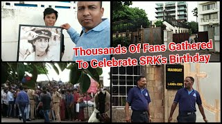 Thousands Of SRK Fans Gathered To Celebrate Shah Rukh Khan's Birthday