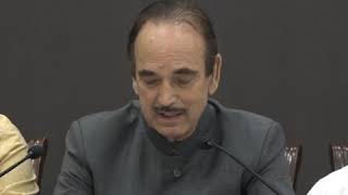 Ghulam Nabi Azad addresses media on the Economic Crisis