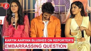 Kartik Aaryan Blushes When Asked An Embarrassing Question By A Reporter | Pati Patni Aur Woh