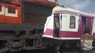 Hyderabad train accident news : Two trains collided at Kacheguda Station // दो ट्रेन आपस में भिड़ीं